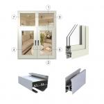 6063 Sand Silver Anodized Aluminium Sliding Windows Frame For Building Aluminum Window Profiles for sale