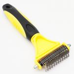 Pet Double-sided Stainless Steel Knot Brush For Dogs And Cats Skin-friendly Hair Remover Comb for sale