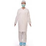 Medical Protective Disposable Tyvek Lab Coat With Zipper And Elastic Cuffs for factory use for sale