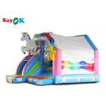 4.9x3.9x3.3 Pink Unicorn Inflatable Bounce Jumping House For Child for sale