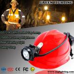 High Power Miners Cap Lamp With Rear Warning Light 15000 Lux Brightness