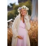 Comfortable Pink Maternity Dress Breathable Sleepwear For Breastfeeding for sale
