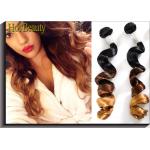Ombre Three Tone Virgin Peruvian Hair Extensions Loose Wave 24 for sale