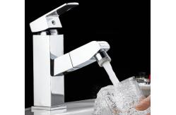 China Single Hole Electroplate Washbasin Pull Out Sink Faucet supplier