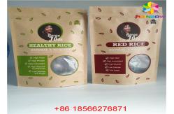 China Reusable Customized Paper Bags Food Pouch Stand Up k Smell Proof With Window supplier