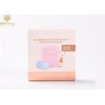 Pink 1500g Cardboard Earphone Packaging Box With Plastic Hook for sale