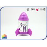 Plastic Lid And Base Rocket Style Composite Paper Tube Cartoon Cylinder