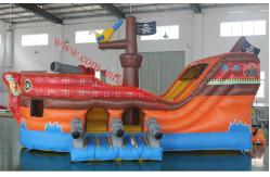 China inflatable pirate boat giant inflatable  pirate ship inflatable slide supplier