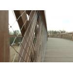 Stainless Steel Wire Rope Mesh Fence , Rhombus Hole Ferruled Wire Cable Netting for sale
