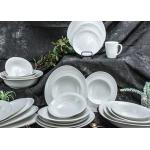 Swirl Emboss 16pc Dinner Set Irregular For Wedding Party for sale