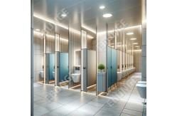 China High Impact Resistance Modern Public Bathroom Partitions for High Traffic Areas supplier