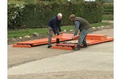 China SGS 9M Pickup Lorry Portable Weighbridge Easy Calibration With Permanent Foundation supplier