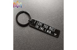 China 12 X 50mm Rectangular Shaped Personalized Engraved Keychains supplier