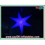 Wedding Party Inflatable Lighting Star 2m Diameter Nylon Cloth
