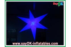 China Wedding Party Inflatable Lighting Star 2m Diameter Nylon Cloth supplier