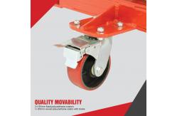 China Red Self Dumping Dumpsters 7000LBS Forklift Dump Bin Compact supplier