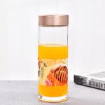 Small Crystal Glass Honey Jar With Plastic Lid Eco Friendly SGS Approved