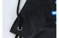 China Custom Drawstring Bags With Logo print Personalized Black Drawstring Backpack Bulk supplier