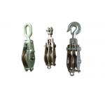 Hook Type Lifting Tackle Iron Wheel Hoisting Block for sale