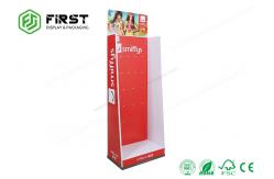 China Easy Assembly Cardboard Advertising Stand Customized Floor Display With Plastic Hooks​ supplier