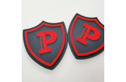 China Embossed 3D Effect Environmental Silicone Badge For Hats Main Label supplier