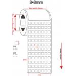 3mmx3mm 1mil  White Matte High Temperature Resistant Polyimide Label