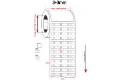 China 3mmx3mm 1mil  White Matte High Temperature Resistant Polyimide Label supplier