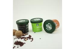 China PE Coated Ice Cream Paper Cup With Lid Plastic Spoon Double Wall Packaging supplier