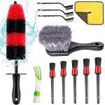 14in Car Wheel And Tire Brush Kit 12Pcs Cleaning Interior and Exterior Car for sale