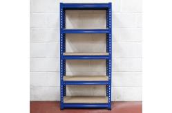 China Boltless 5 Tier Metal Shelf Home Storage Unit Blue supplier