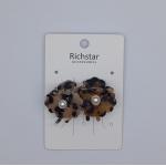 Various Shapes and Designs Acrylic Claw Clip with Leopard Print Effect for sale