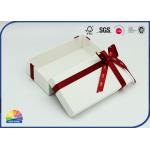 Ribbon Bowknot Paper Medium Gift Box Silver Foil Hot Stamping for sale