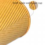 Disposable Biodegradable Cupcake Carton Hot Insulated Coffee Kraft Paper Cup 12 Oz for sale