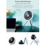 Rechargeable Portable Camping Fan Tripod KC PSE FCC Certificate With LED Light for sale