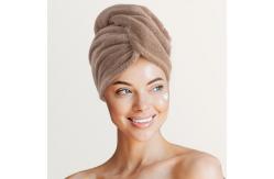 China Home Custom Logo Microfiber Hair Drying Towel Wrap Turban for Quick Dry supplier