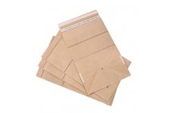 China Custom Logo Printing Biodegradable Kraft Paper Flat Bottom Bag For Package Shipping supplier