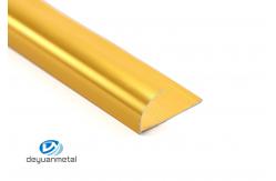 China T6 Aluminium Corner Profile 12mm Electrophoresis Treatment Golden supplier