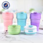 FDA Standard 350ML Bpa Free Collapsible Silicone Coffee Cup for sale