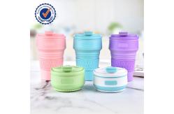 China FDA Standard 350ML Bpa Free Collapsible Silicone Coffee Cup supplier