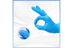 China Blue Strong Resilient Disposable Nitrile Gloves For Demanding Applications supplier