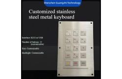 China Customized stainless steel metal button metal keyboard, waterproof, dustproof, and bacteria resistant keyboard supplier