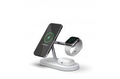 China Fast 15w 5 In1 Multi Function Wireless Charger Qi Magnetic Stand supplier