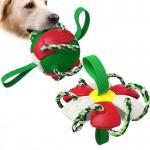 Bite Resistant Training Dog Friendly Soccer Ball Outdoor Dog Soccer Ball With Tabs for sale