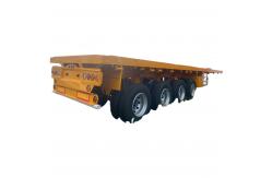 China 100T Maximum Load Capacity Flatbed Container Semi-Trailer with Mechanical Suspension supplier