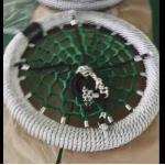 Grey Green Mixed Color 100cm dia 12cm ring Playground Net Swing With High Loading Capacity for sale