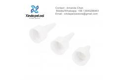 China Custom Pointed Tip Cap Plastic Seasoning Bottle Nozzle Ribbed Twist Cap supplier