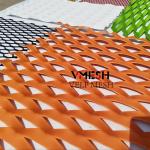architectural Decorative Facade Metal Mesh Ceiling Diamond Aluminum Mesh Tiles for sale