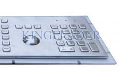 China Kiosk Stainless Steel Panel Mount Keyboard With Trackball , FN Keys And Number Keypad supplier
