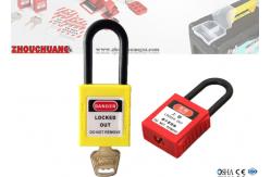 China Nylon Shackle ABS Lock Body Safety Lockout Padlocks with Customized Language supplier