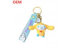 China Custom 3d PVC Plastic Cartoon Keychains OEM Design Cute Mini Car Plastic Keychains supplier